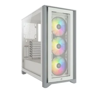 Corsair iCUE 4000X RGB White Tempered Glass Windowed Smart Mid Tower Case