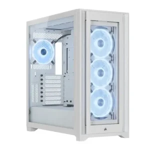 Corsair iCUE 5000X QL Edition True White Tempered Glass Windowed Mid Tower Case