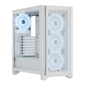Corsair 4000D RGB Airflow QL Edition True White Tempered Glass Windowed Mid Tower Case