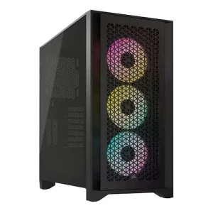 Corsair iCUE 4000D Airflow RGB Black Tempered Glass Windowed Smart Mid Tower Case