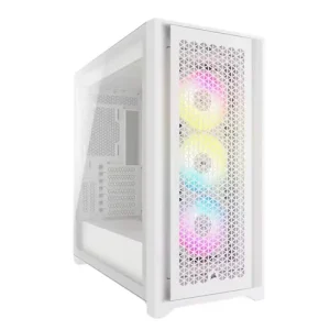 Corsair iCUE 5000D Airflow RGB True White Tempered Glass Windowed Smart Mid Tower Case