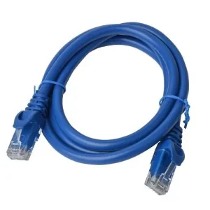 8Ware 1M RJ45 10GbE Cat 6A UTP Blue Network Cable