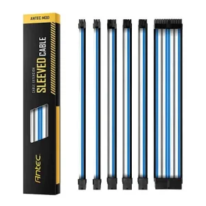 Antec Blue/White Sleeved Extension Kit Cables