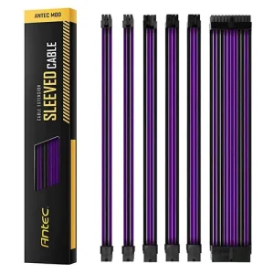 Antec Purple/Black Sleeved Extension Kit Cables