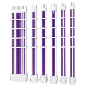 Antec Purple/White Sleeved Extension Kit Cables
