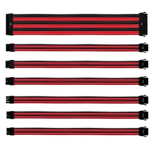 Cooler Master Red/Black Sleeved Extension Kit V2 Cables