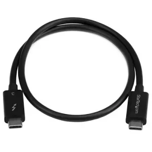StarTech 0.5M Thunderbolt 3 40 Gbps USB Type-C Black Cable