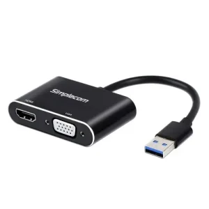 Simplecom USB 3.0 to VGA/HDMI Video Adapter Converter