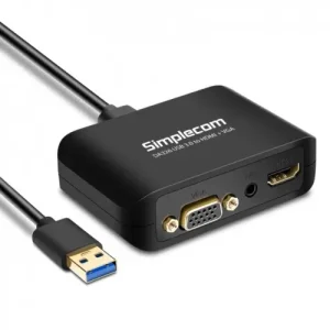 Simplecom USB 3.0 to VGA/HDMI & Audio Video Adapter Converter