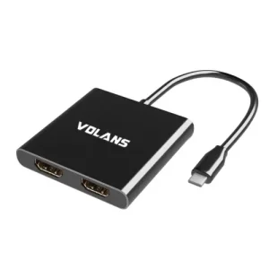 Volans USB Type-C 3.1 to Dual 4K HDMI Video Adapter Converter
