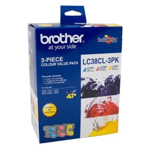 Brother LC38CL-3PK C,M,Y Colour Value Pack Ink Cartridges