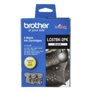 Brother LC67BK-2PK Black Twin Pack Ink Cartridges