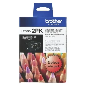 Brother LC73BK-2PK Black Twin Pack Ink Cartridges