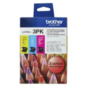 Brother LC73CL-3PK C,M,Y Colour Value Pack Ink Cartridges