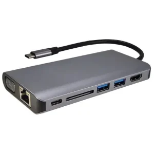 Shintaro Travel Display Hub USB Type-C 7-in-1 Multi Port Adapter