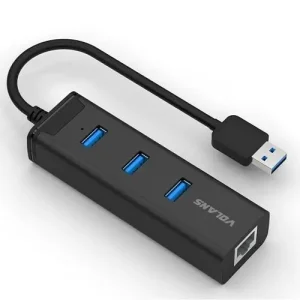 Volans USB 3.0 Gigabit Ethernet & 3 Port USB 3.0 Hub Adapter