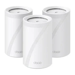 TP-Link Deco BE65 BE11000 WiFi 7 Mesh Tri Band MU-MIMO (3 Pack) Router