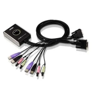 Aten 2 Port USB DVI Cable KVM Switch