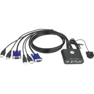 Aten 2 Port USB VGA Cable KVM Switch
