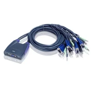 Aten 4 Port USB VGA Cable KVM Switch