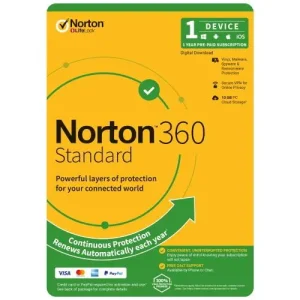 Norton 360 Standard 1 Device 1 Year Subscription ESD - Digital Download