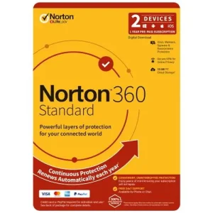 Norton 360 Standard 2 Device 1 Year Subscription - Digital Download
