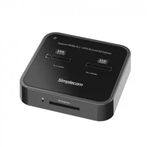 Simplecom 2 Bay M.2 NVMe & M.2 Sata to USB 3.2 Gen2 Type-C SSD Docking Station