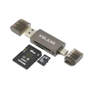 Volans External USB 3.0 & USB Type-C Card Reader