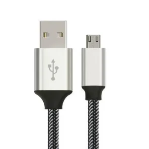 Astrotek 2M Micro Type-B To Type-A USB Silver Charge Sync Cable