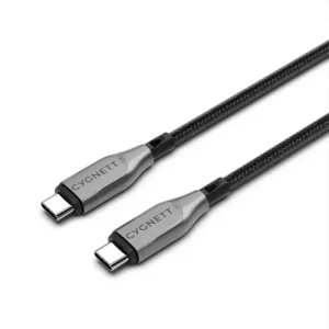 Cygnett Armoured 0.5M Type-C to Type-C USB Black Charge Sync Cable