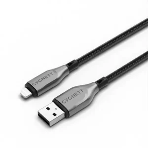 Cygnett Armoured 1M Lightning to Type-A USB Black Charge Sync Cable